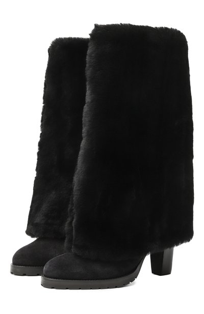 Женские замшевые сапоги YVES SALOMON, арт. 26WAC610XXMLCV