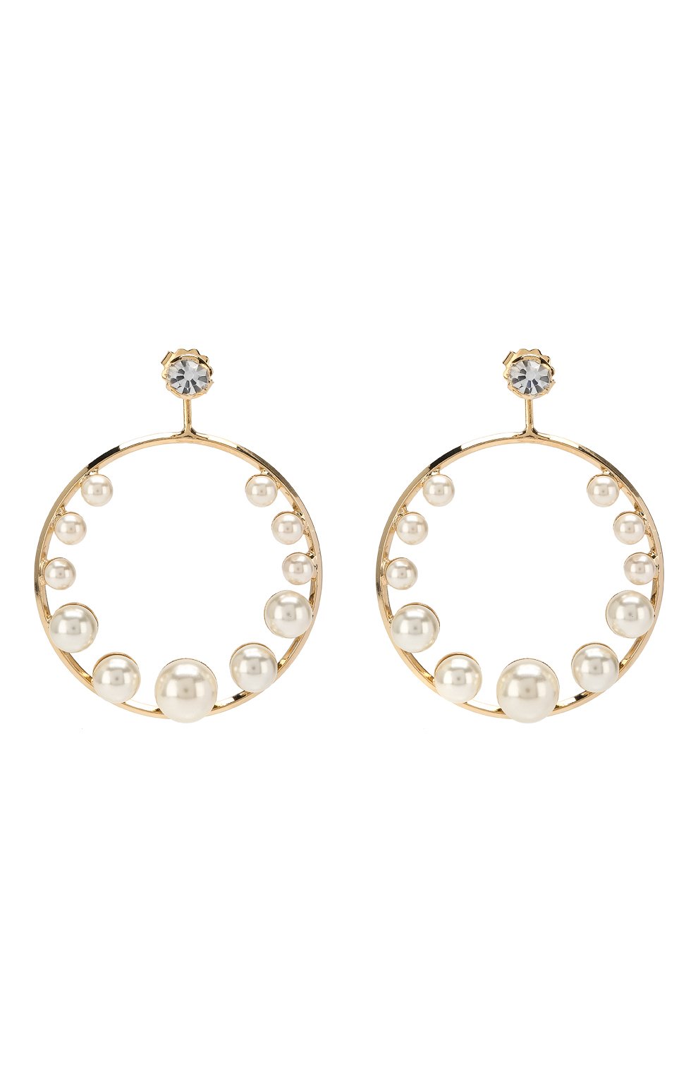 Серьги со съемной подвеской ANTON HEUNIS белого цвета по цене 8995 руб., арт. MNM.BBB, фото 1 Серьги со съемной подвеской ANTON HEUNIS, арт. MNM.BBB, фото 1