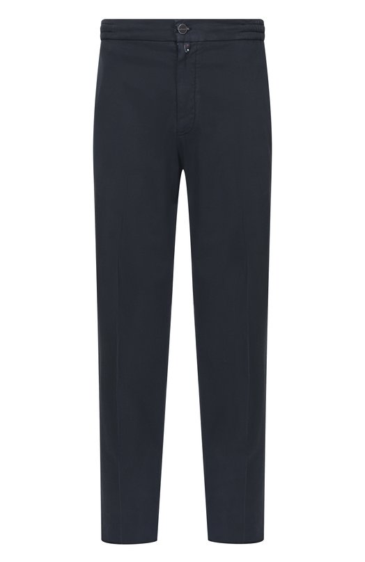 Брюки из хлопка и шелка Kiton UPLACRK0607H Чёрный UPLACRK0607H