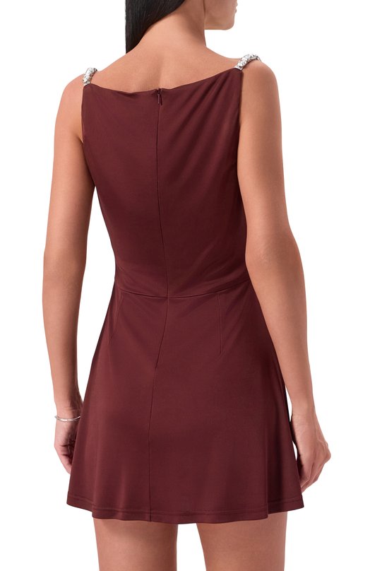 Платье из вискозы David Koma PF25DK81D Бордовый  PF25DK81D Фото 3