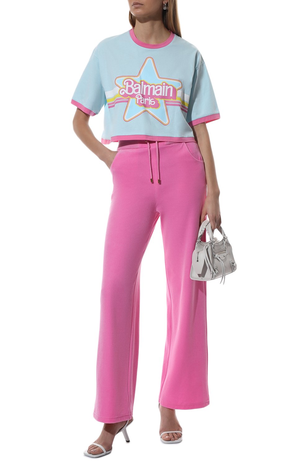 Хлопковая футболка balmain x barbie BALMAIN, арт. XF2EE020/GB03, фото 2