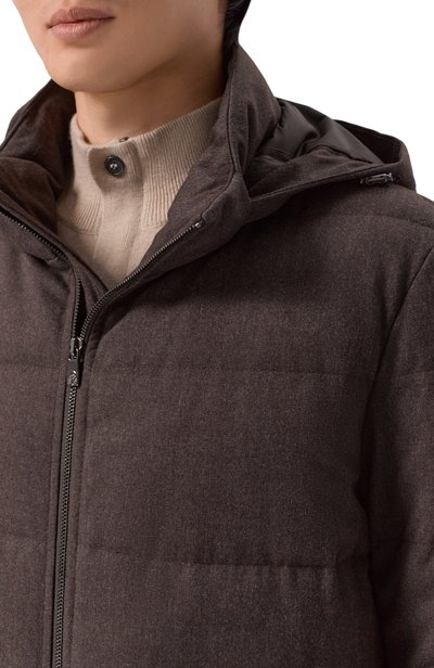 Пуховик CORNELIANI темно-коричневого цвета по цене 118000 руб., арт. 2825U9/2A20157, фото 5 Пуховик CORNELIANI, арт. 2825U9/2A20157, фото 5