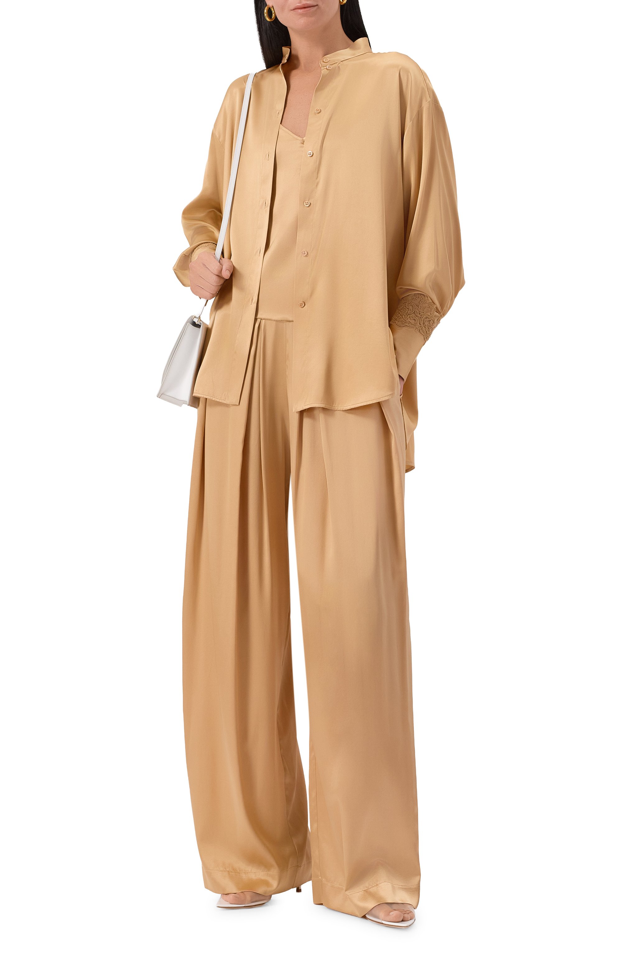 Атласная блузка ERMANNO SCERVINO, арт. D474K604TBW, фото 2