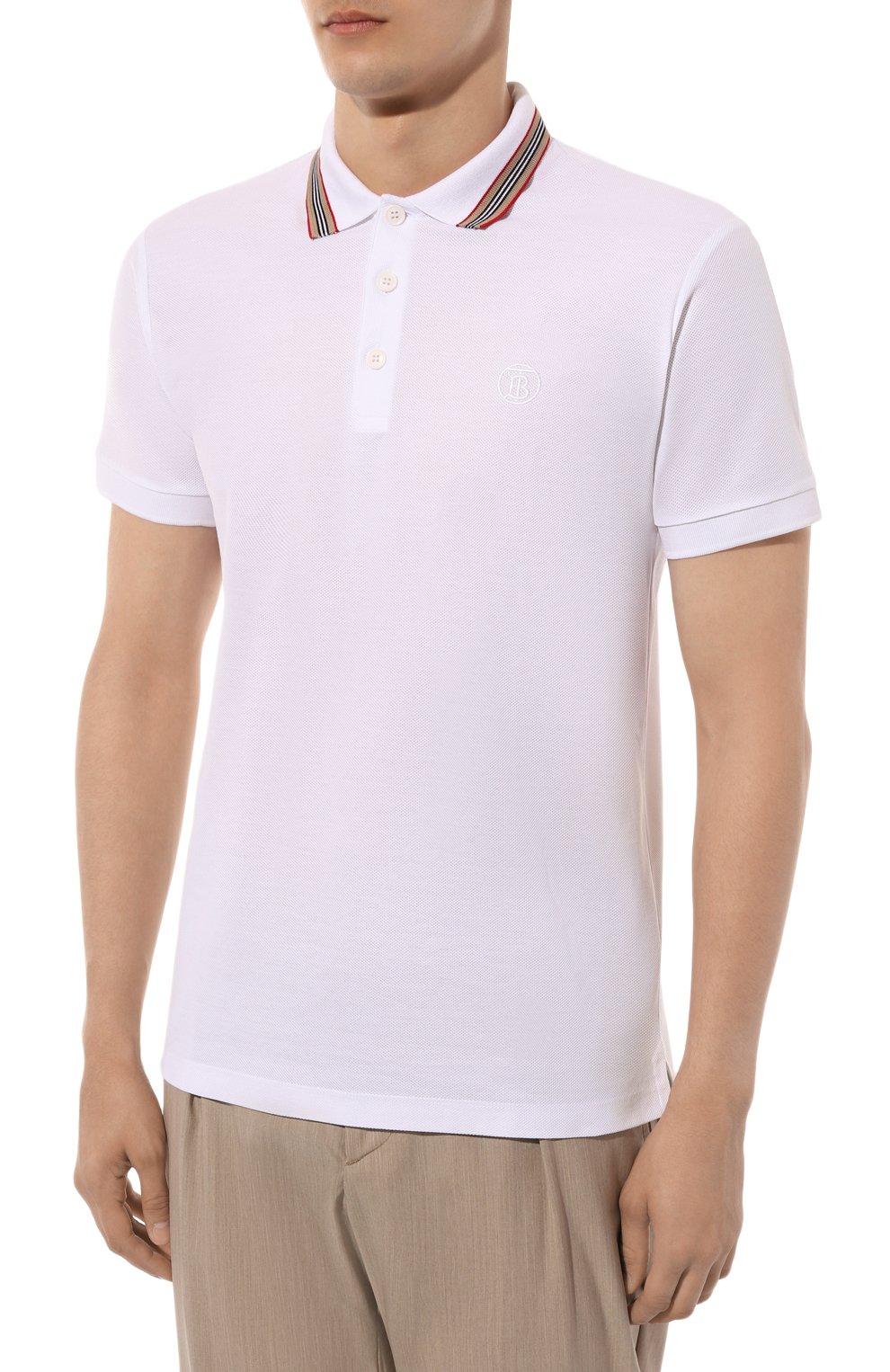 Хлопковое поло BURBERRY, арт. 8084018, фото 3