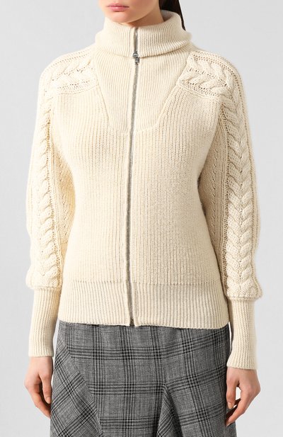 Шерстяной кардиган ISABEL MARANT бежевого цвета по цене 62600 руб., арт. CA0243-19H039I/LENZ, фото 3 Шерстяной кардиган ISABEL MARANT, арт. CA0243-19H039I/LENZ, фото 3
