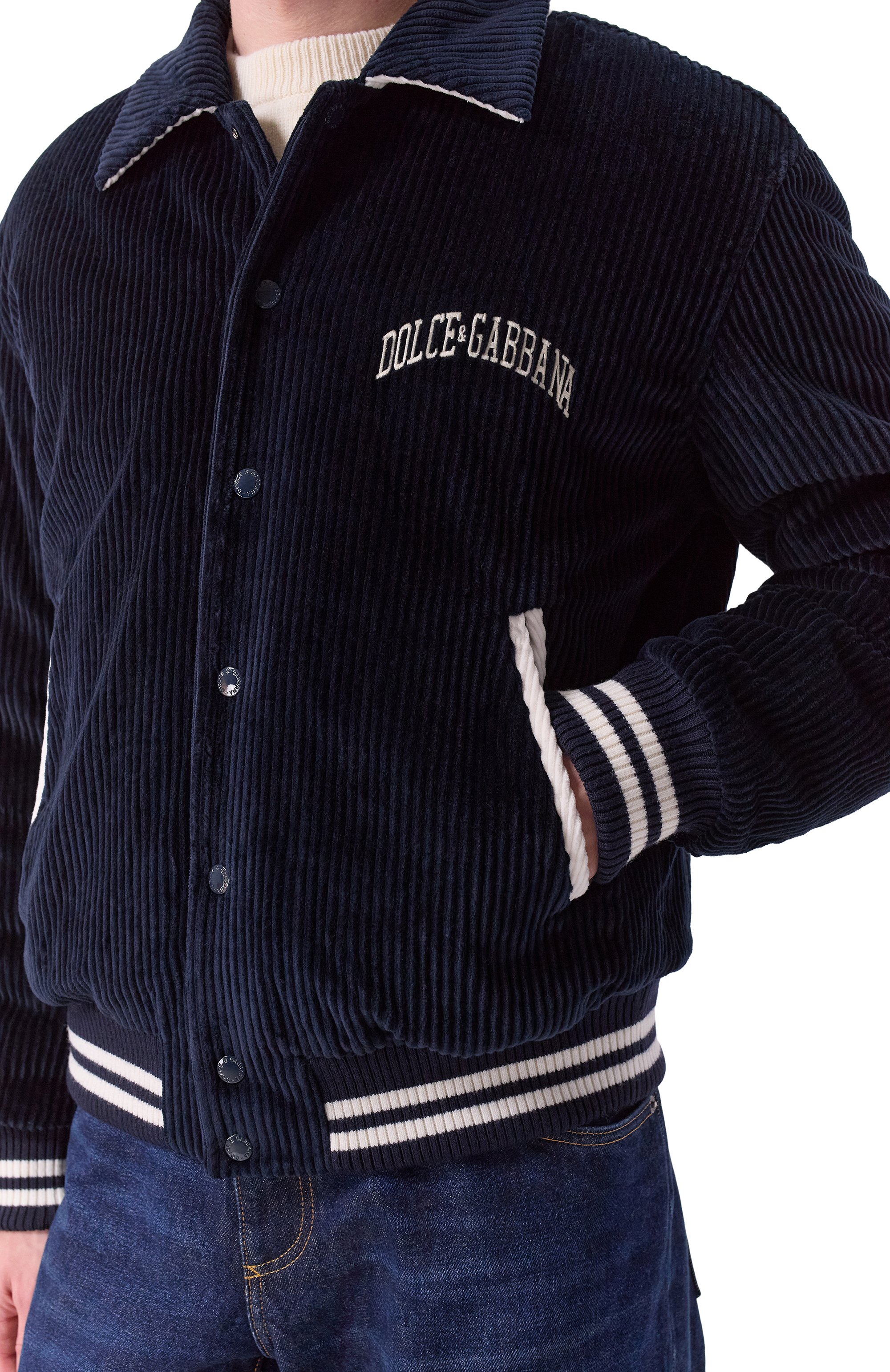 Вельветовый бомбер DOLCE & GABBANA, арт. G9BPXZ/FUVLI, фото 5