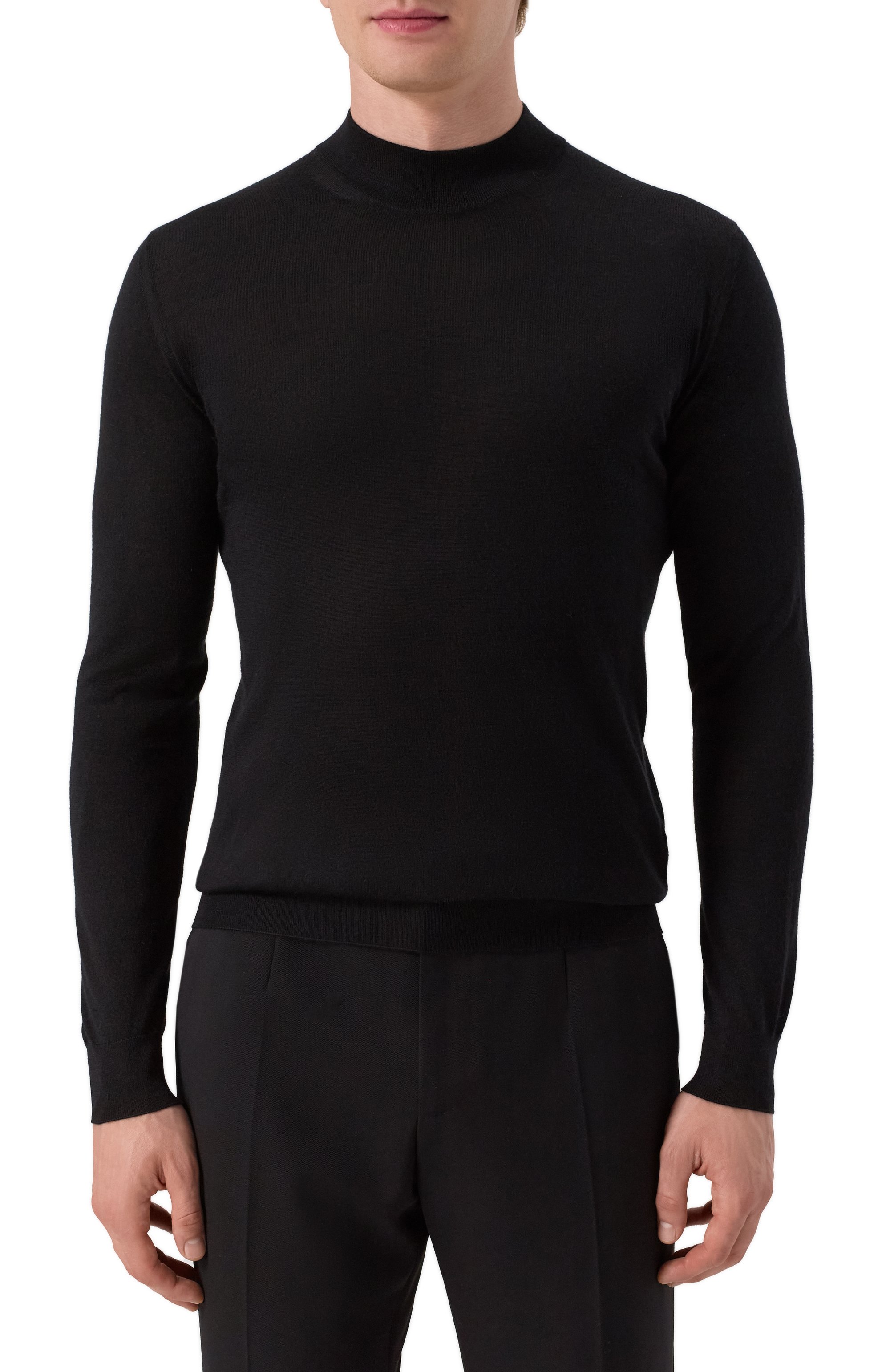 Водолазка из кашемира и шелка FEDELI черного цвета по цене 78400 руб., арт. MU007090, фото 3 Водолазка из кашемира и шелка FEDELI, арт. MU007090, фото 3