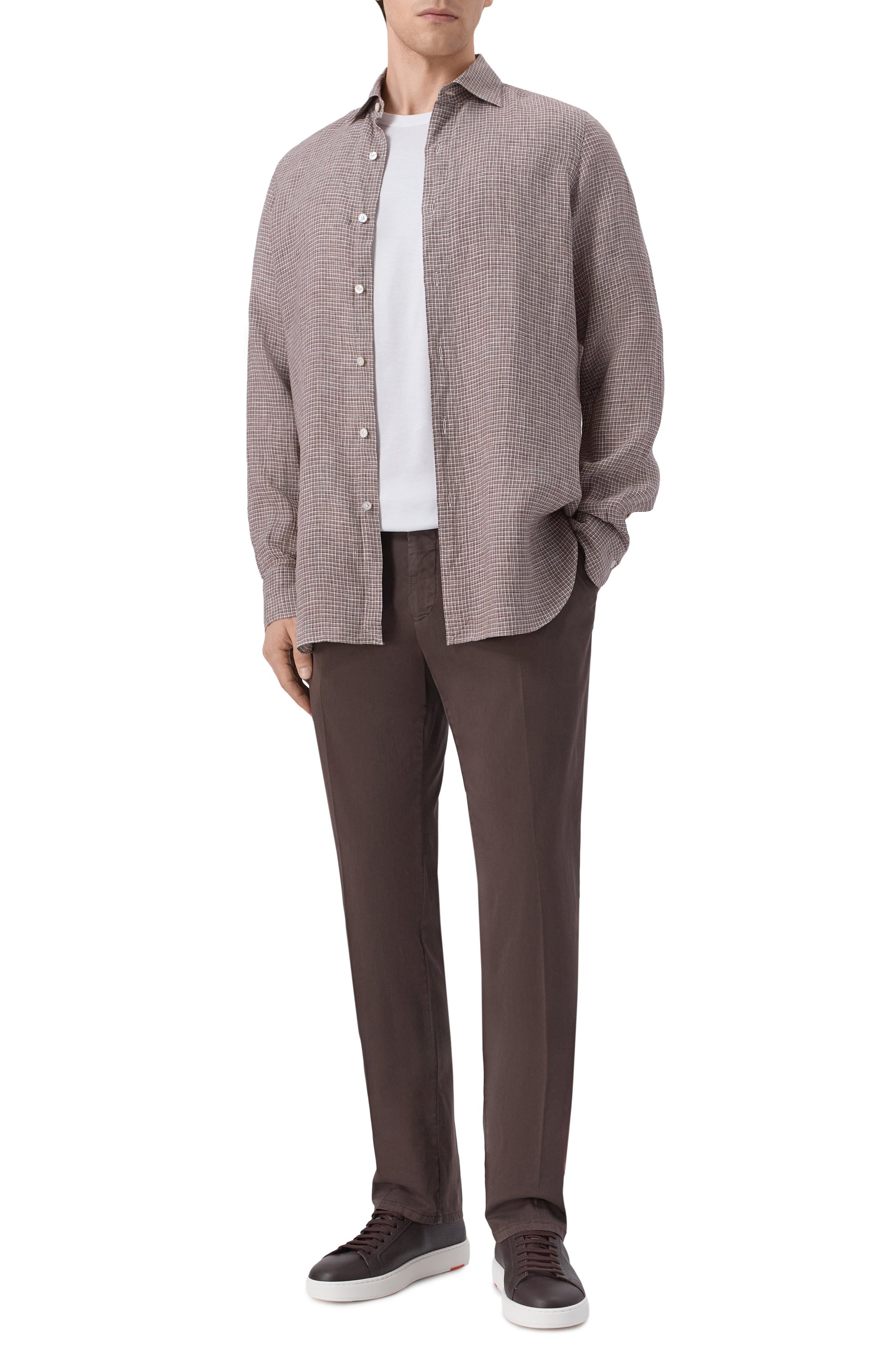 Брюки из хлопка и шелка BERWICH, арт. SC/1-GD/DV0955X, фото 2