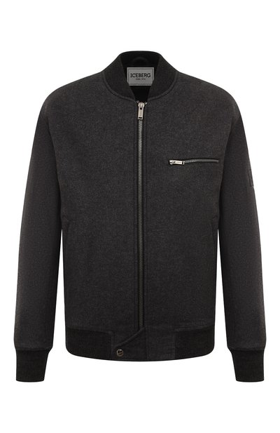Мужской бомбер из хлопка и шерсти ICEBERG, арт. 0071/3068