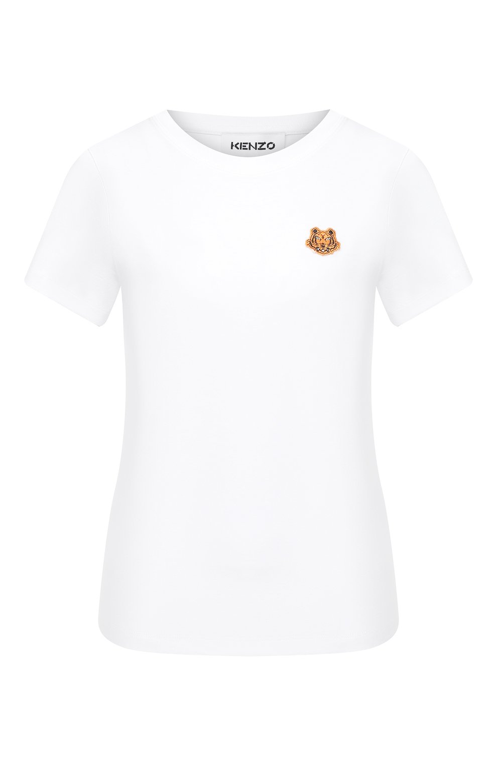 Хлопковая футболка KENZO белого цвета по цене 10900 руб., арт. FA62TS8434SJ, фото 1 Хлопковая футболка KENZO, арт. FA62TS8434SJ, фото 1