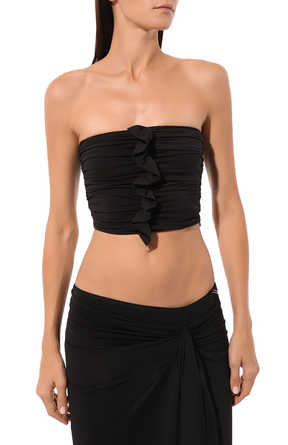 Топ THE ATTICO черного цвета по цене 69950 руб., арт. 248WCT292, фото 3 Топ THE ATTICO, арт. 248WCT292, фото 3