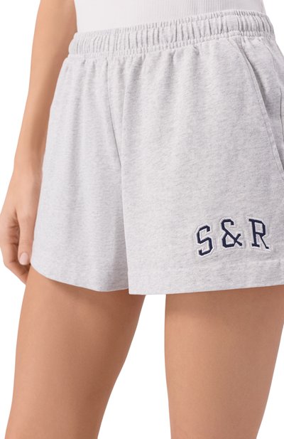 Хлопковые шорты SPORTY AND RICH, арт. SH03764082GY03, фото 5