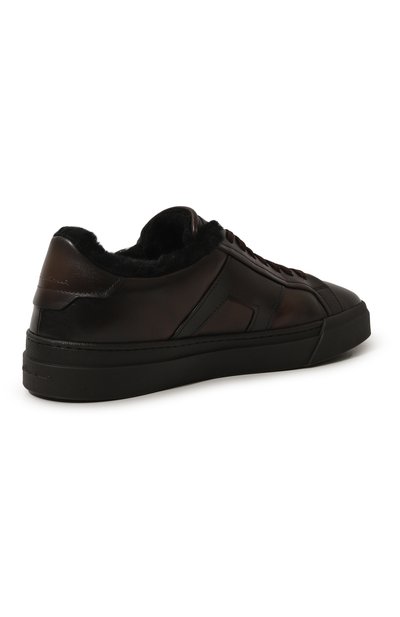 Кожаные кеды gloria SANTONI, арт. MBGG22018SM0PG0N, фото 5