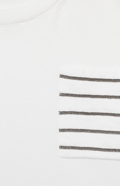 Хлопковый пуловер BRUNELLO CUCINELLI, арт. B19M13500B, фото 3