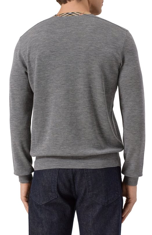 Шерстяной джемпер Burberry 8112147 Серый  8112147 Фото 4