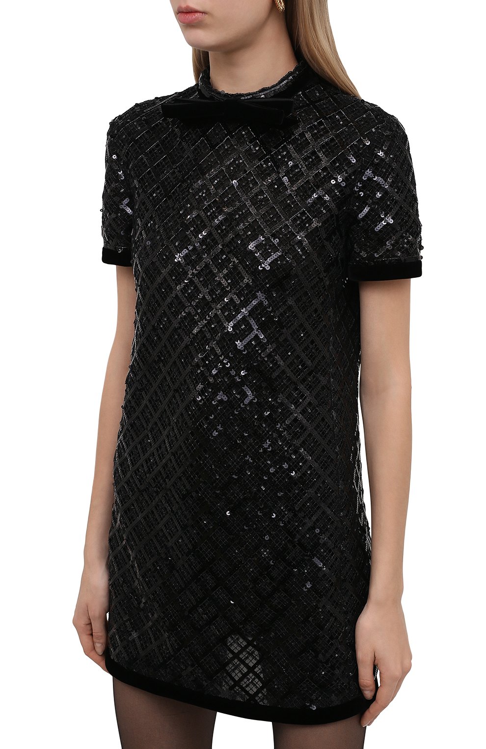 Платье с пайетками SAINT LAURENT, арт. 665412/Y9D02, фото 3