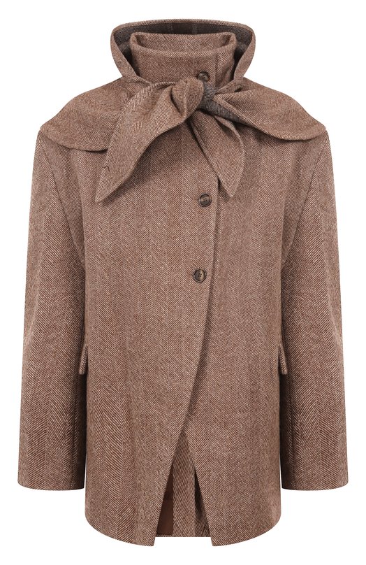 Шерстяное полупальто Magda Butrym 121925 Бежевый 121925