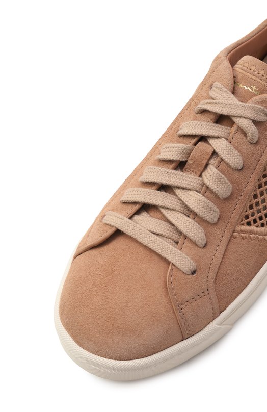 Замшевые кеды Santoni WBGG61346PNNTWRS Коричневый  WBGG61346PNNTWRS Фото 7