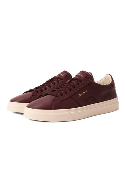 Мужские кожаные кеды gloria SANTONI, арт. MBGG21779PNNGXWH