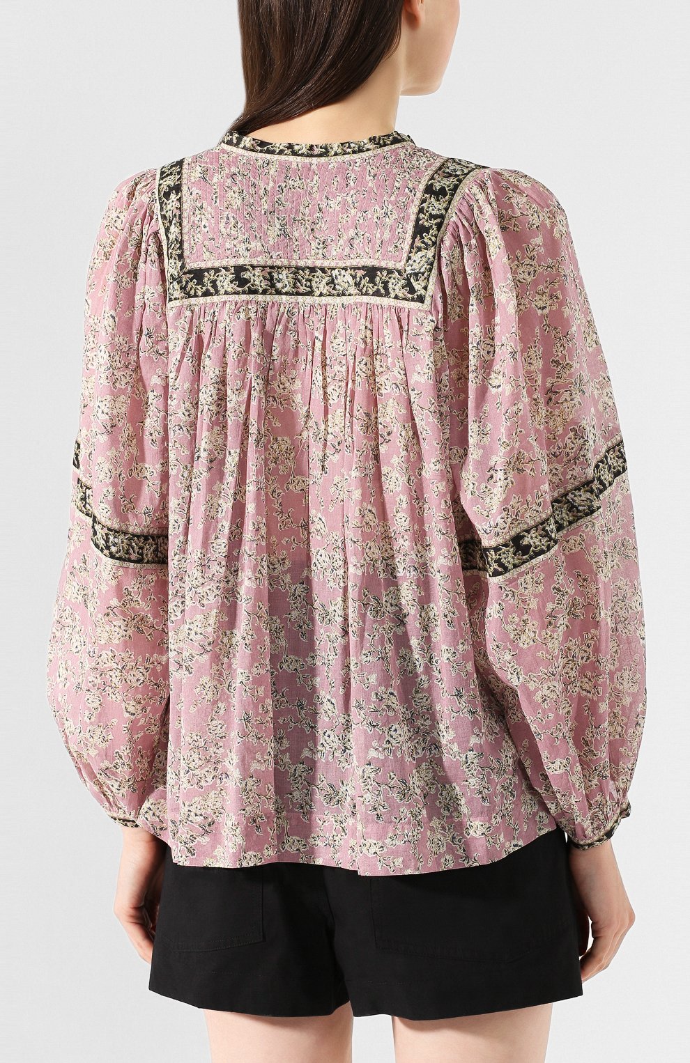 Хлопковая рубашка ISABEL MARANT ETOILE, арт. HT1665-20P028E/VI0LETTE, фото 4