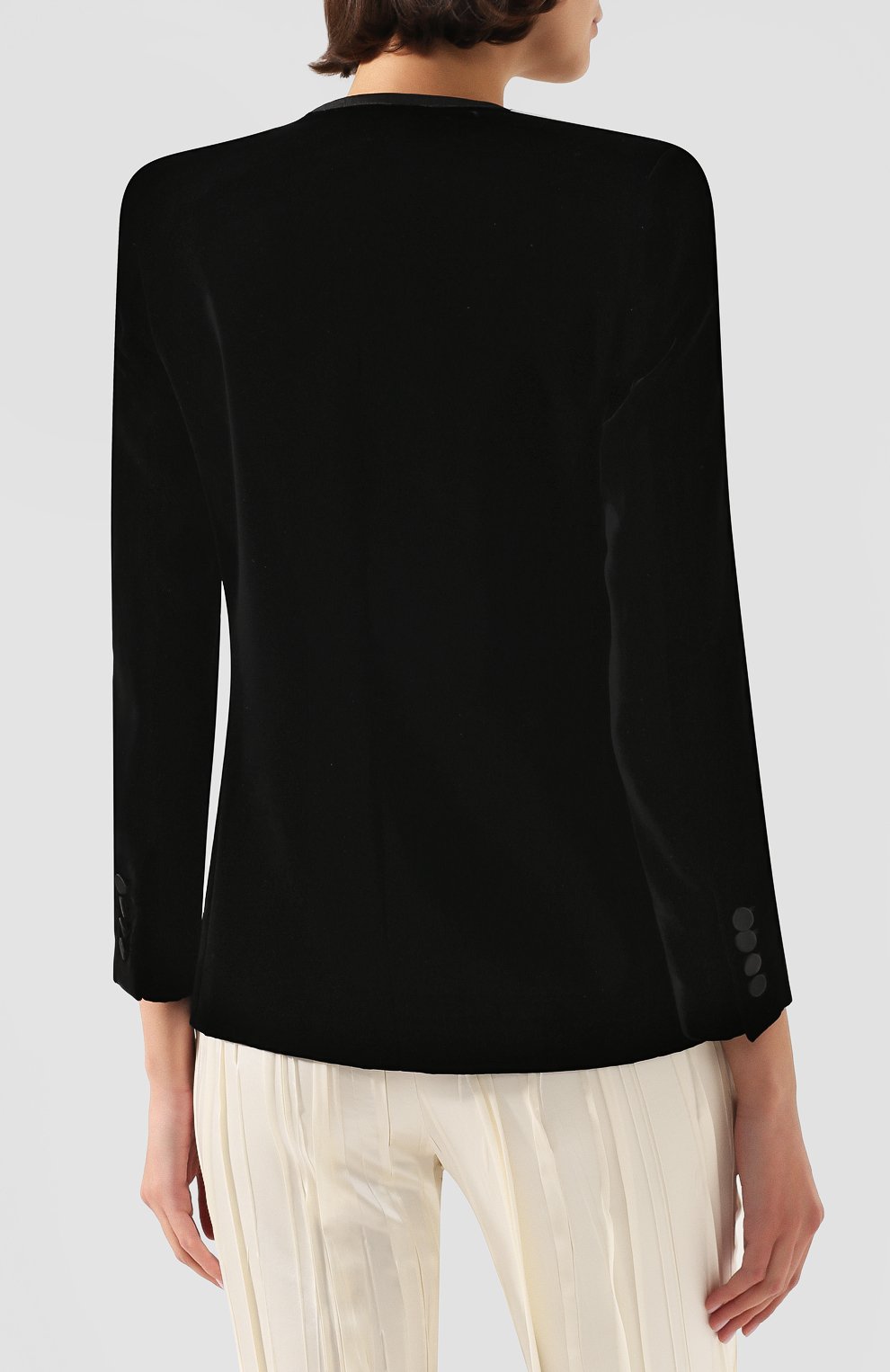 Жакет SAINT LAURENT черного цвета по цене 331500 руб., арт. 615864/Y525R, фото 4 Жакет SAINT LAURENT, арт. 615864/Y525R, фото 4