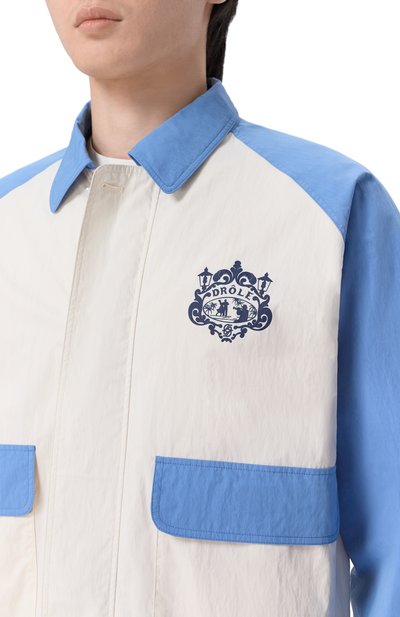 Хлопковый бомбер DROLE DE MONSIEUR белого цвета по цене 49800 руб., арт. K-JT275-C0239-0W, фото 5 Хлопковый бомбер DROLE DE MONSIEUR, арт. K-JT275-C0239-0W, фото 5