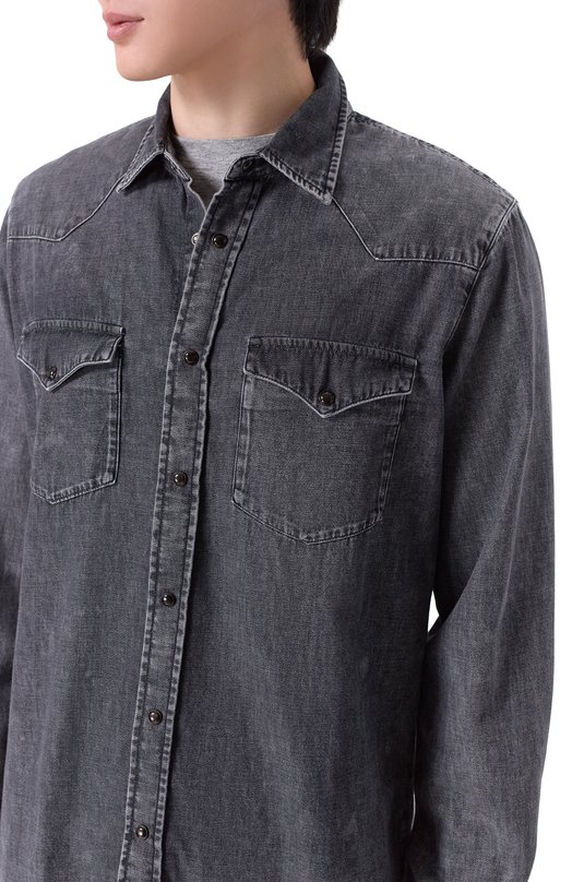 Джинсовая рубашка MVST M-C0DY B082 Серый  M-C0DY B082 Фото 5