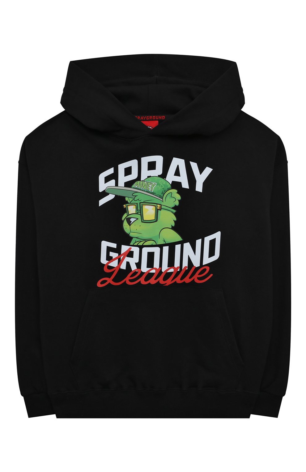 Хлопковое худи SPRAYGROUND черного цвета по цене 12150 руб., арт. SPY1037BLK, фото 1 Хлопковое худи SPRAYGROUND, арт. SPY1037BLK, фото 1