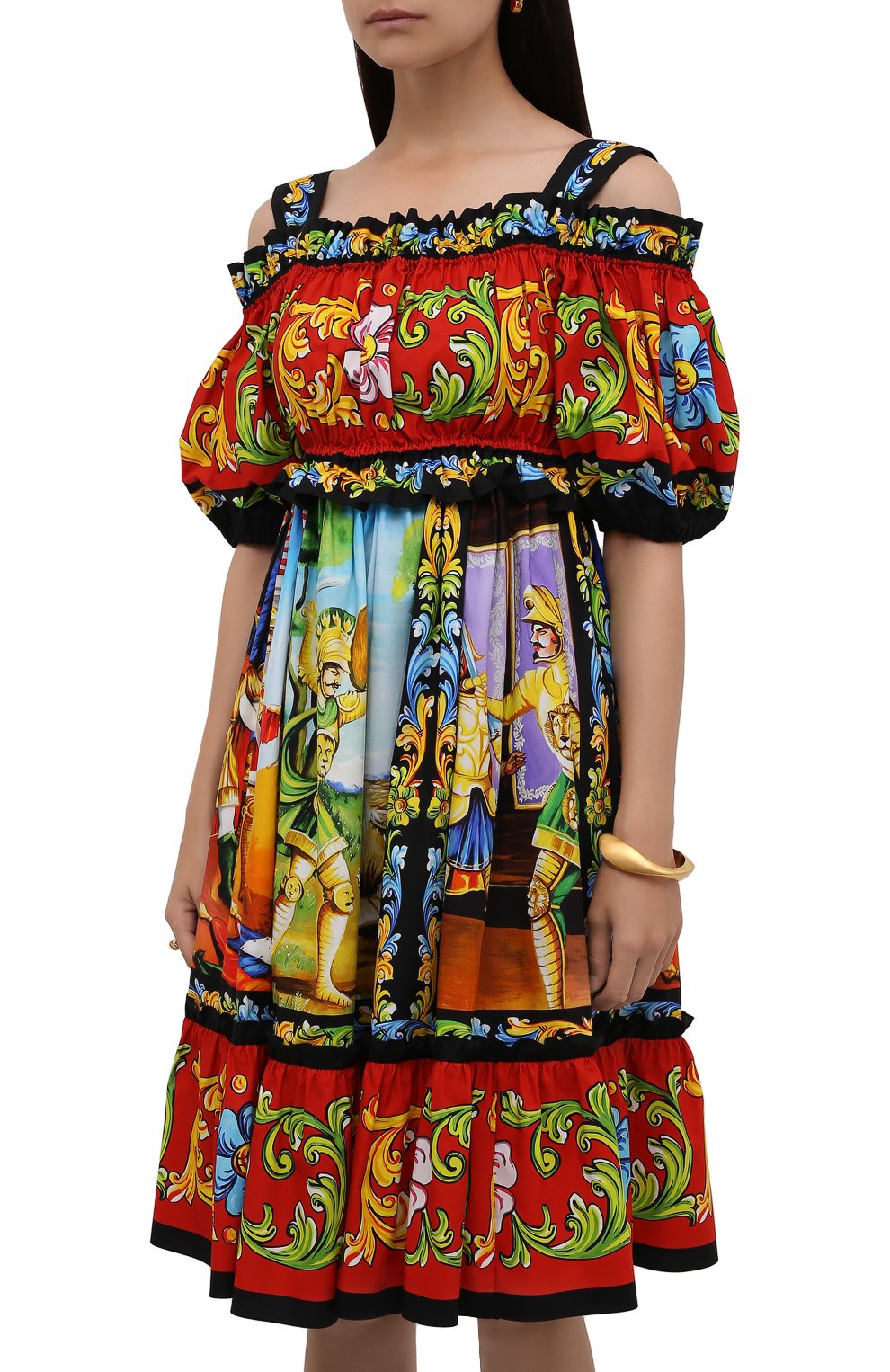 Хлопковое платье DOLCE & GABBANA, арт. F65H9T/GDS11, фото 3