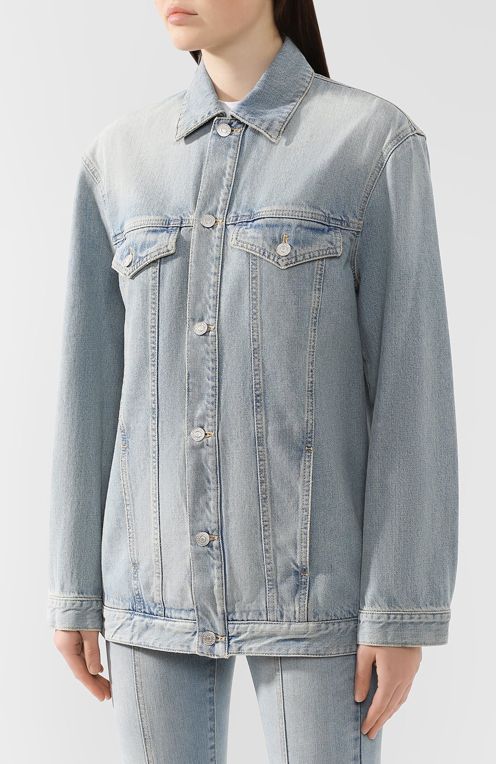 Джинсовая куртка GIVENCHY голубого цвета по цене 76950 руб., арт. BW006K50AM, фото 3 Джинсовая куртка GIVENCHY, арт. BW006K50AM, фото 3