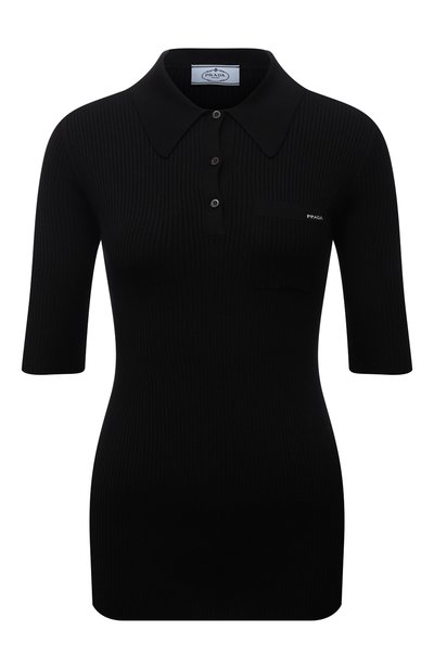 Поло из шерсти и шелка PRADA, арт. P24D1H-1XA3-F0002-202, фото 1