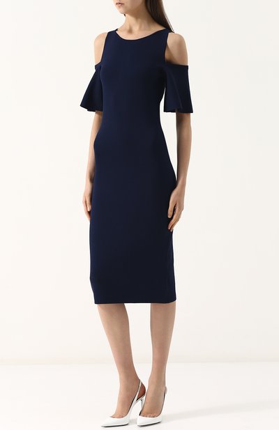 Вязаное платье-миди с разрезами на плечах MICHAEL MICHAEL KORS, арт. MS88XNL5ZV, фото 3