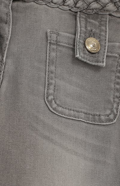 Джинсы прямого кроя с плетеной вставкой на поясе CHLOÉ серого цвета по цене 15550 руб., арт. C14522/6A-12A, фото 3 Джинсы прямого кроя с плетеной вставкой на поясе CHLOÉ, арт. C14522/6A-12A, фото 3