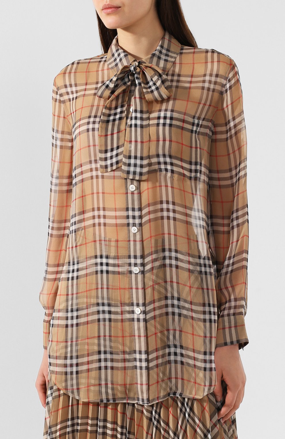 Шелковая блузка BURBERRY, арт. 8010439, фото 3