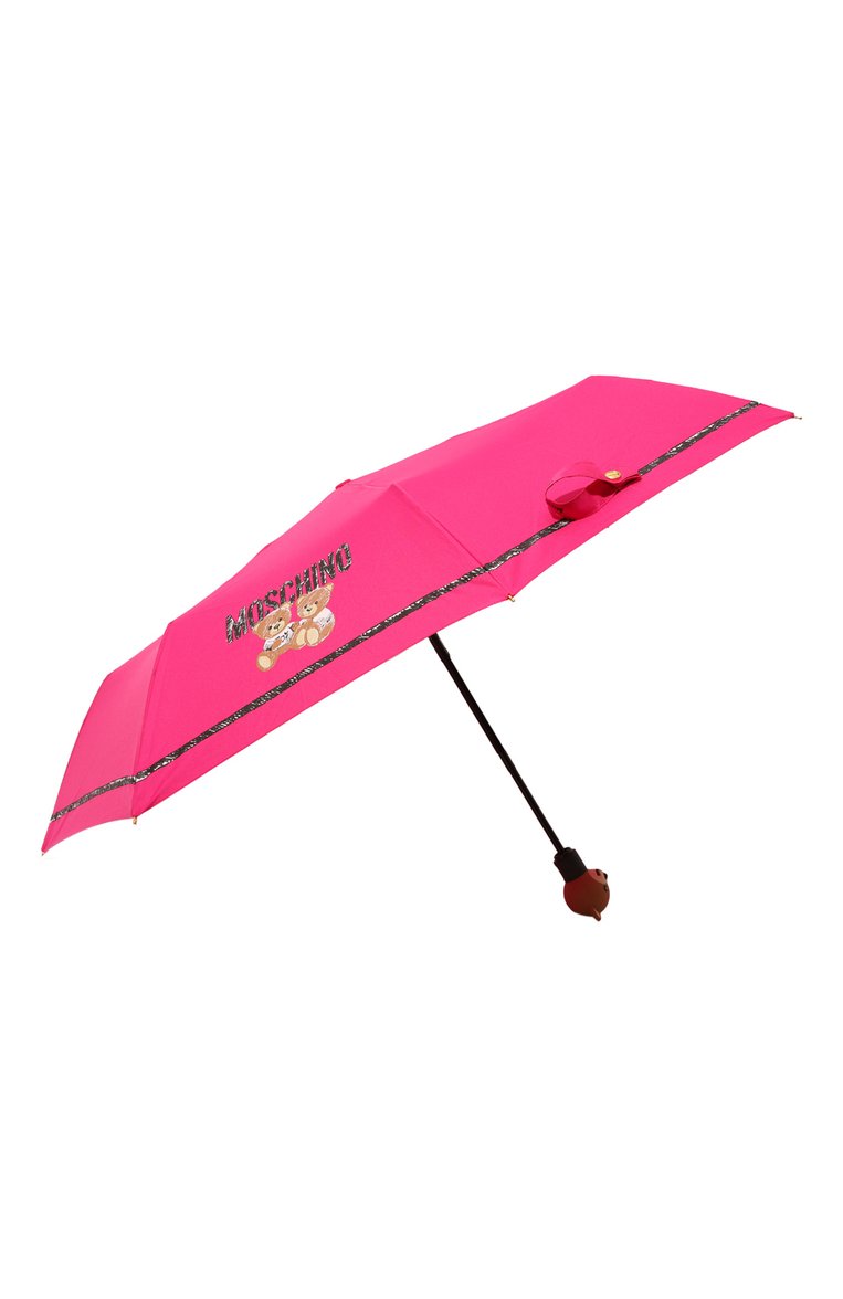 Женский складной зонт MOSCHINO фуксия цвета, арт. 8169-0PENCL0SE | Фото 2 (Материал: Текстиль, Синтетический материал, Металл; Нос: Не проставлено)