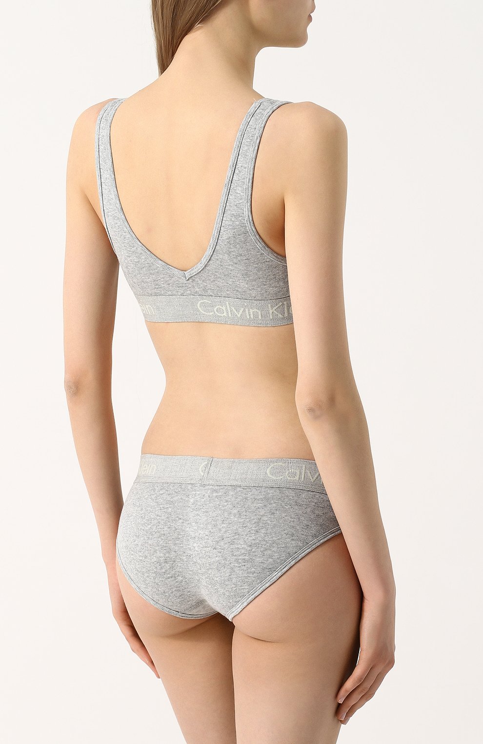 Хлопковый бюстгальтер с логотипом бренда CALVIN KLEIN, арт. QF4507E, фото 3