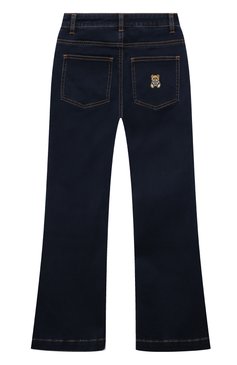 Детские джинсы MOSCHINO темно-синего цвета, арт. HAP04U/LXE49/10A-14A | Фото 2 (Материал сплава: Проставлено; Материал внешний: Хлопок; Нос: Не проставлено)