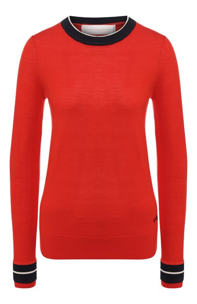 Женский шерстяной пуловер VICTORIA, VICTORIA BECKHAM, арт. KNTVV 115 PSS19 MERIN0 W00L / EMB