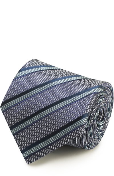 Мужской шелковый галстук в полоску BRIONI, арт. 062H/P6471