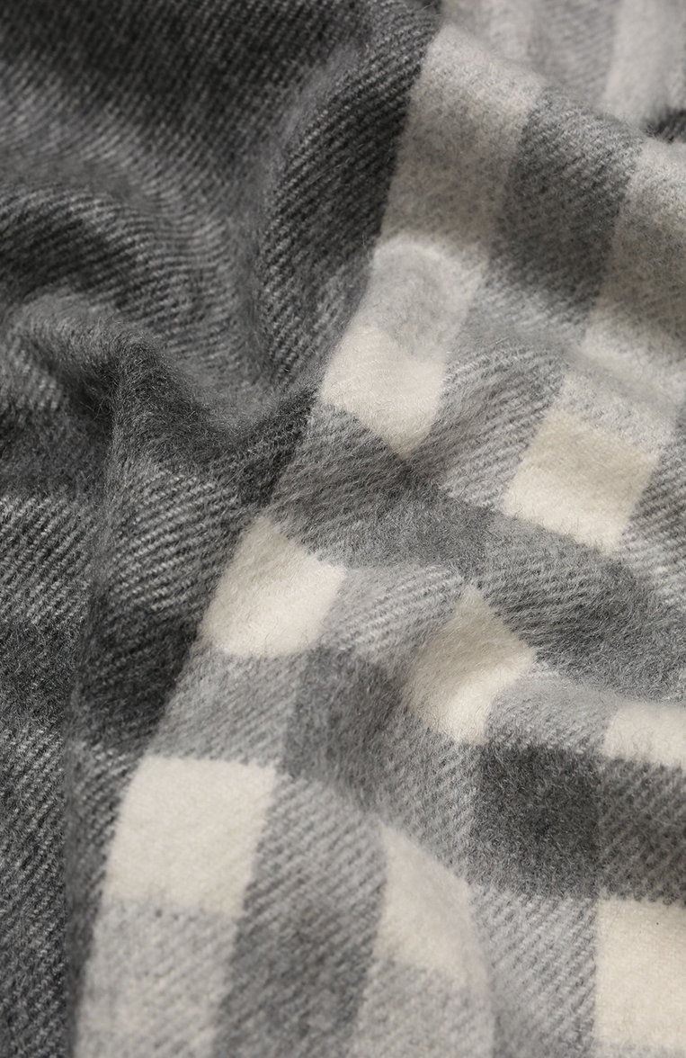 Мужской кашемировый шарф BURBERRY серого цвета, арт. 8045168 | Фото 4 (Материал: Кашемир, Шерсть, Текстиль; Кросс-КТ: кашемир; Мужское Кросс-КТ: Шарфы - с бахромой; Нос: Не проставлено; Региональные ограничения белый список (Axapta Mercury): Не проставлено)