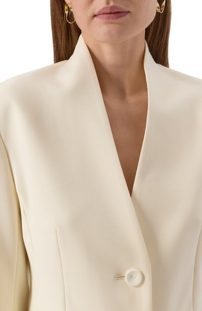 Шерстяной жакет SHERVARLI кремового цвета по цене 85000 руб., арт. JA23-0003, фото 5 Шерстяной жакет SHERVARLI, арт. JA23-0003, фото 5