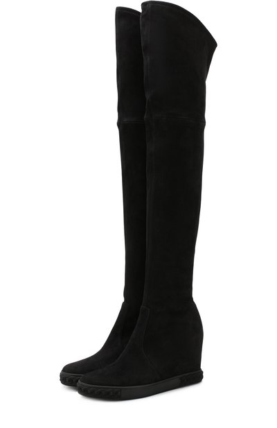 Замшевые ботфорты на танкетке CASADEI, арт. 2T815E080NT045000, фото 1