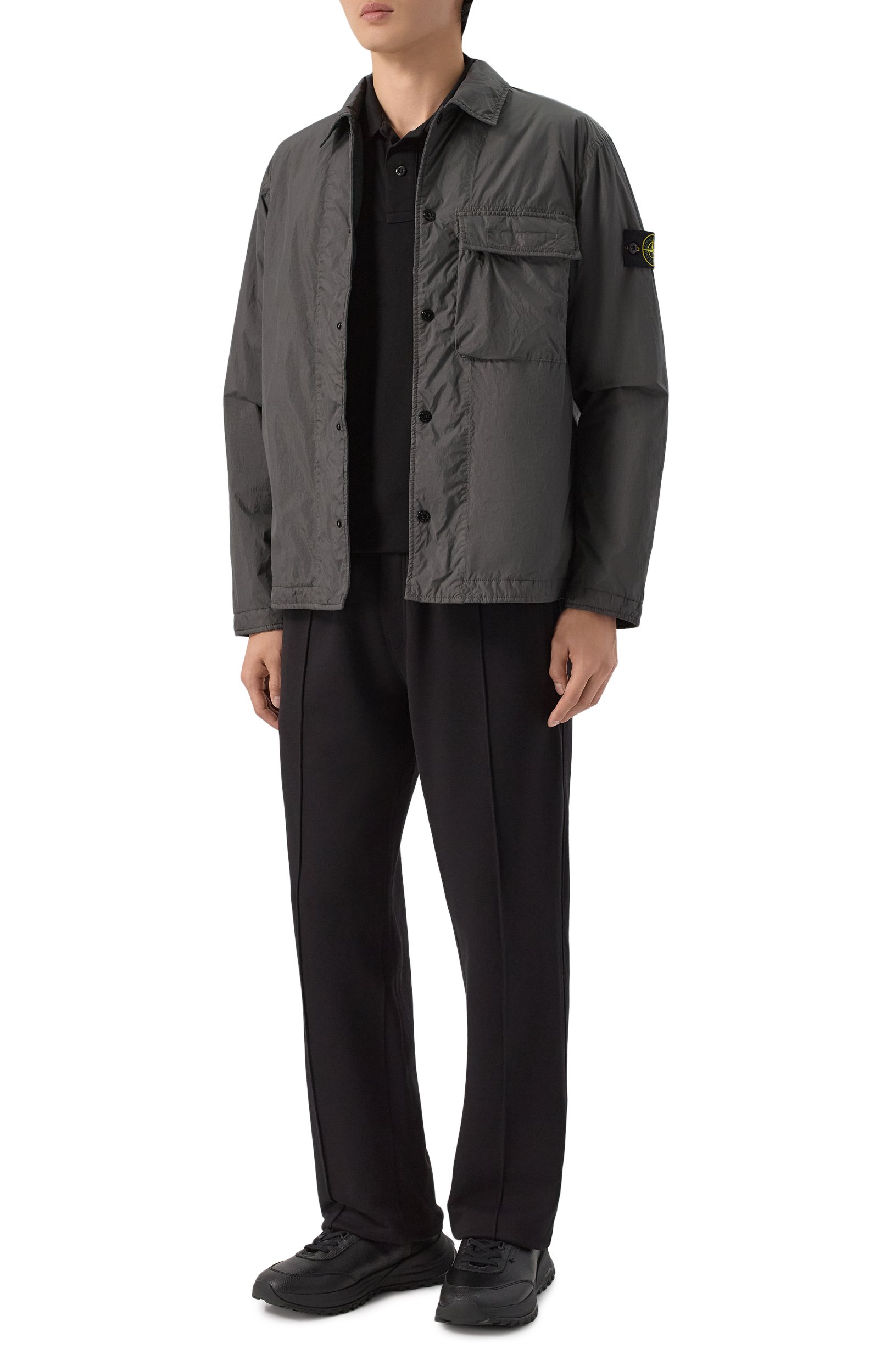 Хлопковое поло STONE ISLAND черного цвета по цене 26950 руб., арт. L1S152200008/S0017, фото 2 Хлопковое поло STONE ISLAND, арт. L1S152200008/S0017, фото 2