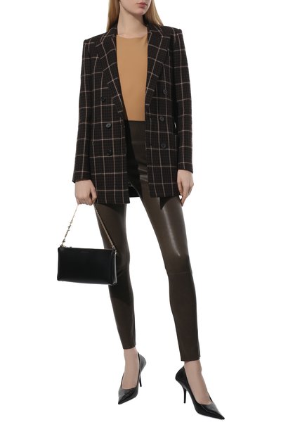 Кожаные легинсы SPRWMN хаки цвета по цене 107000 руб., арт. ANK-003-L/ANKLE LEGGING, фото 2 Кожаные легинсы SPRWMN, арт. ANK-003-L/ANKLE LEGGING, фото 2