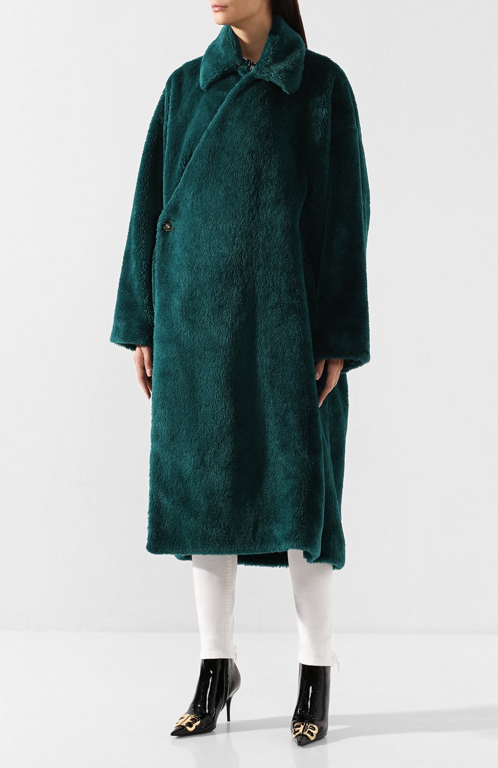 Пальто BALENCIAGA зеленого цвета по цене 209500 руб., арт. 583811/TFQ03, фото 3 Пальто BALENCIAGA, арт. 583811/TFQ03, фото 3