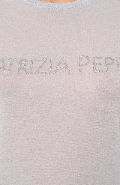 Футболка PATRIZIA PEPE серого цвета по цене 18200 руб., арт. 8K0159_K128, фото 5 Футболка PATRIZIA PEPE, арт. 8K0159_K128, фото 5