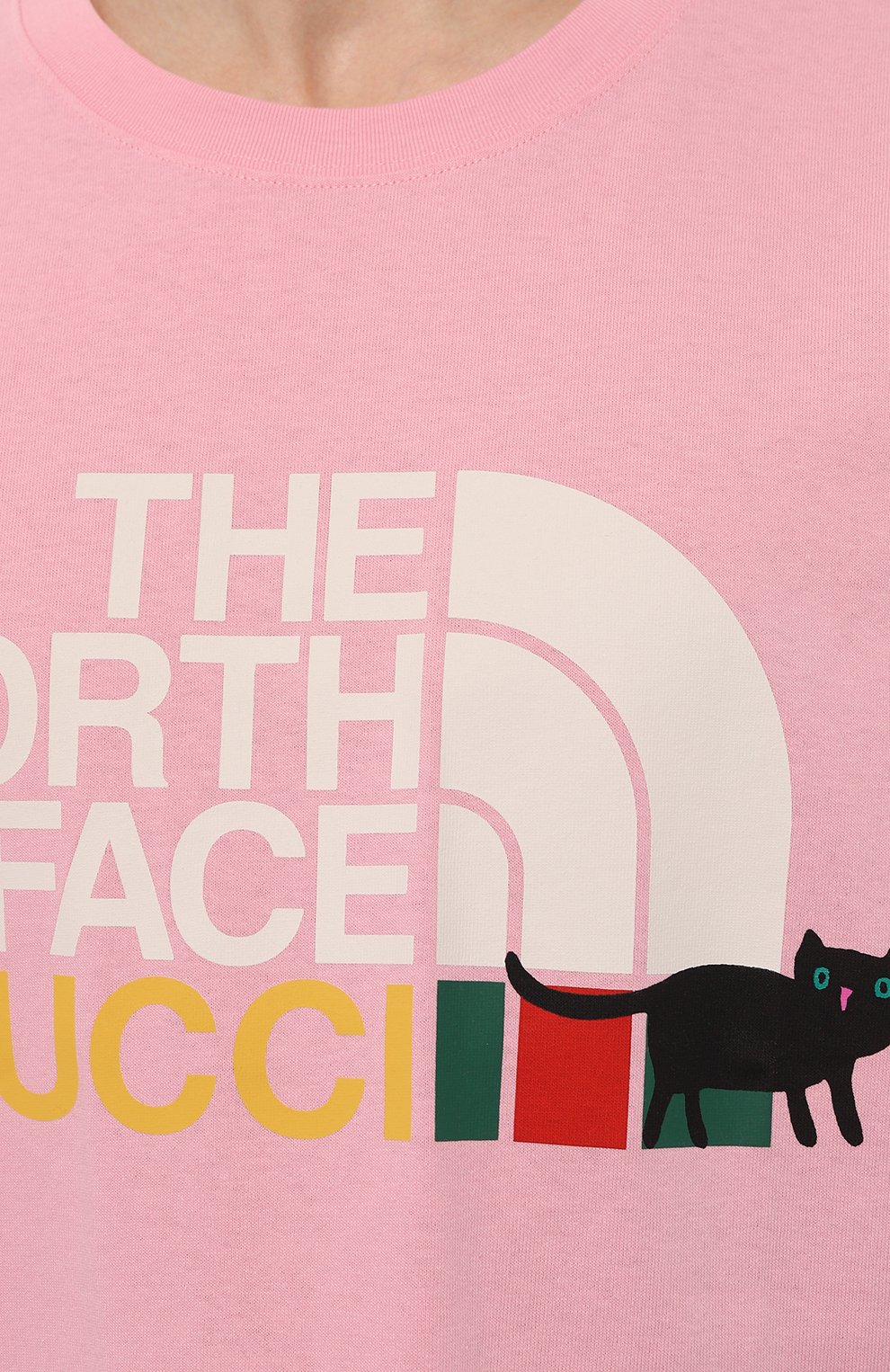 Хлопковая футболка the north face x gucci GUCCI, арт. 616036 XJDRC, фото 5