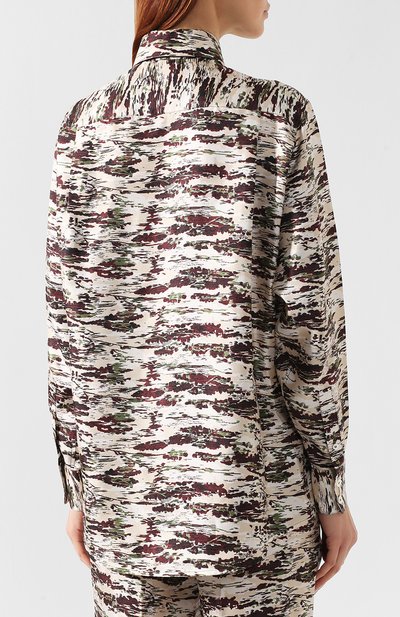 Шелковая блузка VICTORIA BECKHAM, арт. SH LNG 1703 PSS19 SILK CAM0 PRINT, фото 4
