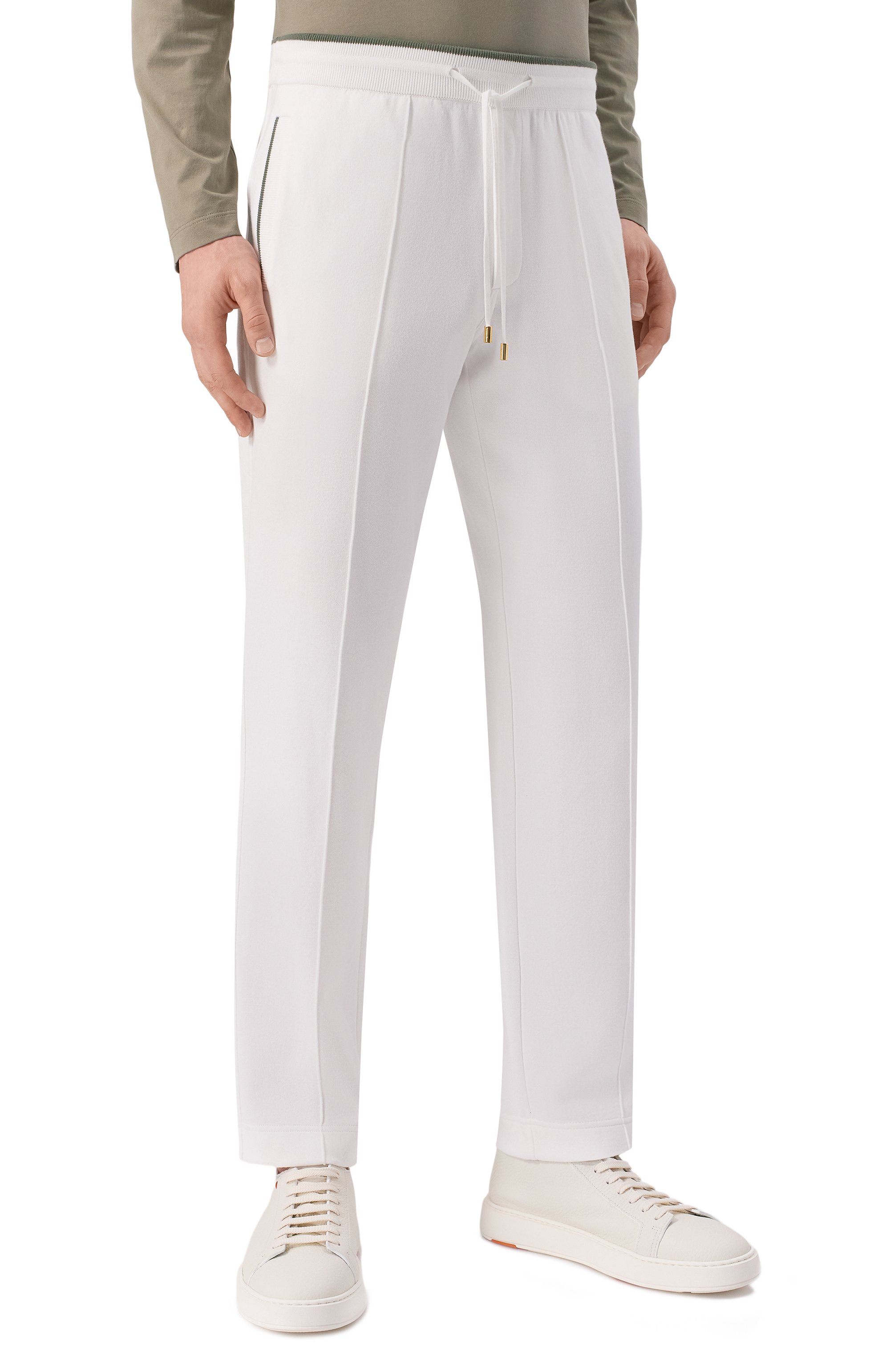 Хлопковые брюки STEFANO RICCI белого цвета по цене 392000 руб., арт. K616409P3D/F25115, фото 3 Хлопковые брюки STEFANO RICCI, арт. K616409P3D/F25115, фото 3