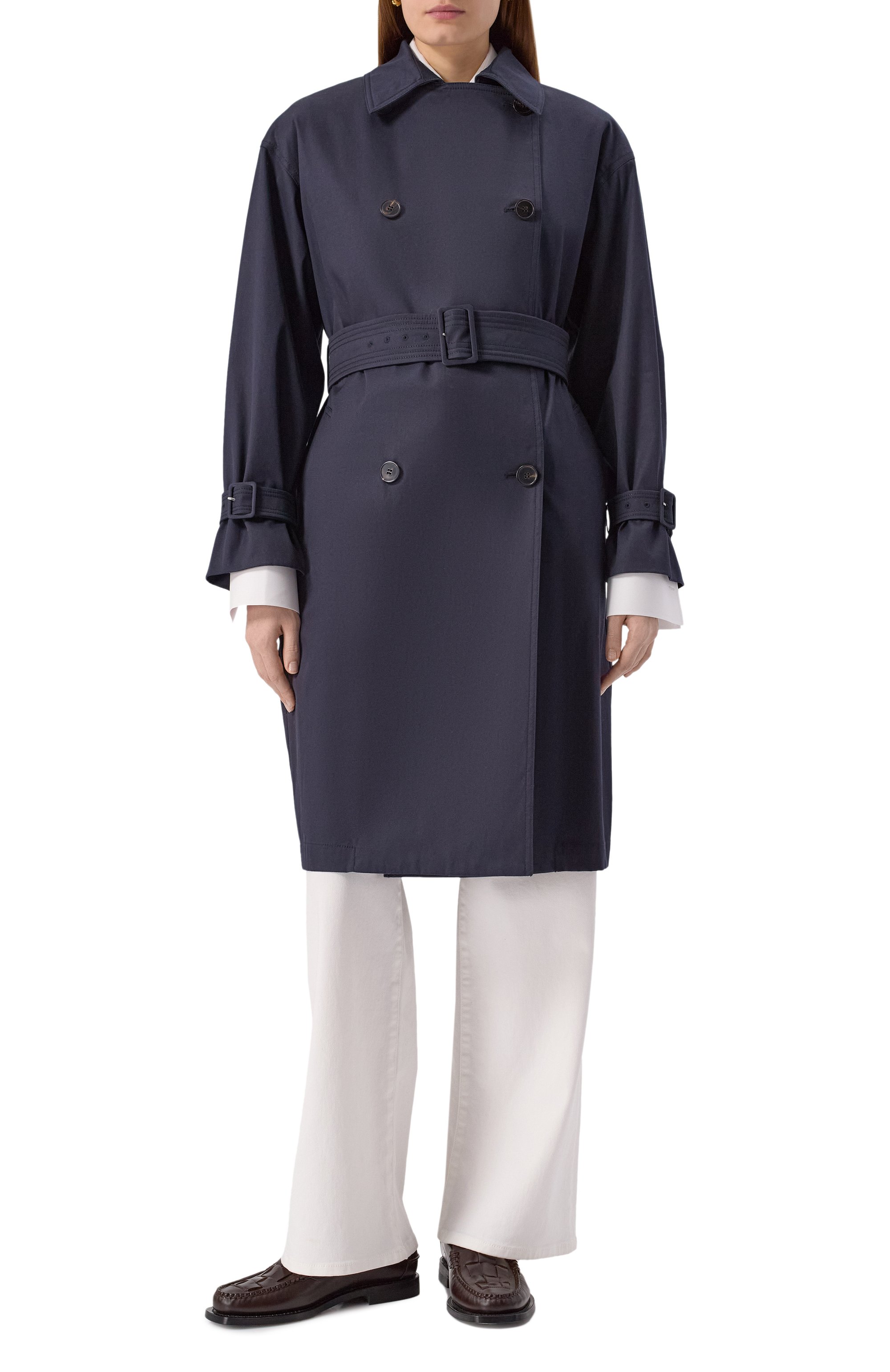 Хлопковый тренч MAX MARA STUDIO, арт. EBRIEN, фото 3